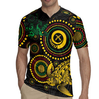 Vanuatu Personalized Aboriginal Arts Rugby Jersey Turtle and Iguana Special LT7 - Polynesian Pride