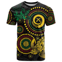 Vanuatu Personalized Aboriginal Arts T Shirt Turtle and Iguana Special LT7 Colorful - Polynesian Pride