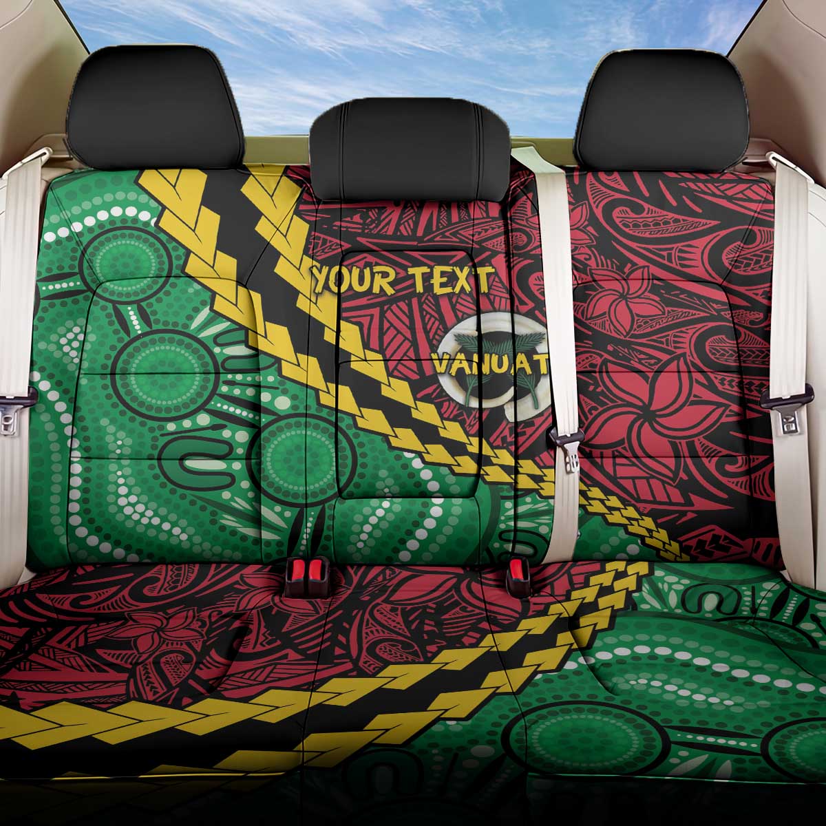 Vanuatu Personalized Tribal Back Car Seat Cover Aboriginal Inspired Mix Style LT7 One Size Colorful - Polynesian Pride