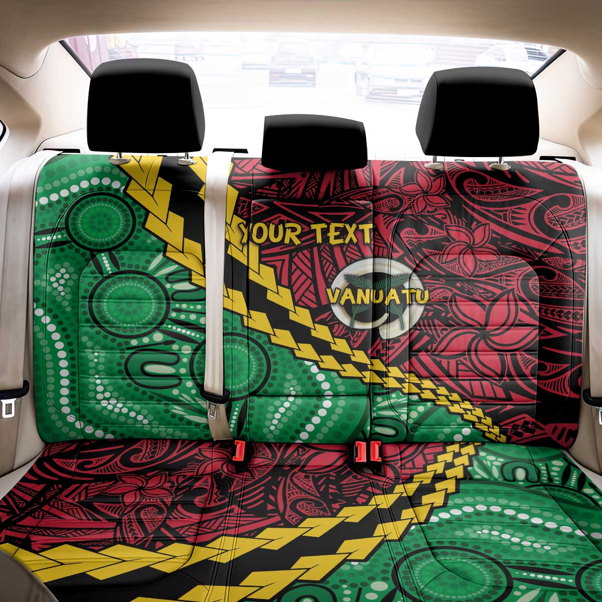 Vanuatu Personalized Tribal Back Car Seat Cover Aboriginal Inspired Mix Style LT7 - Polynesian Pride