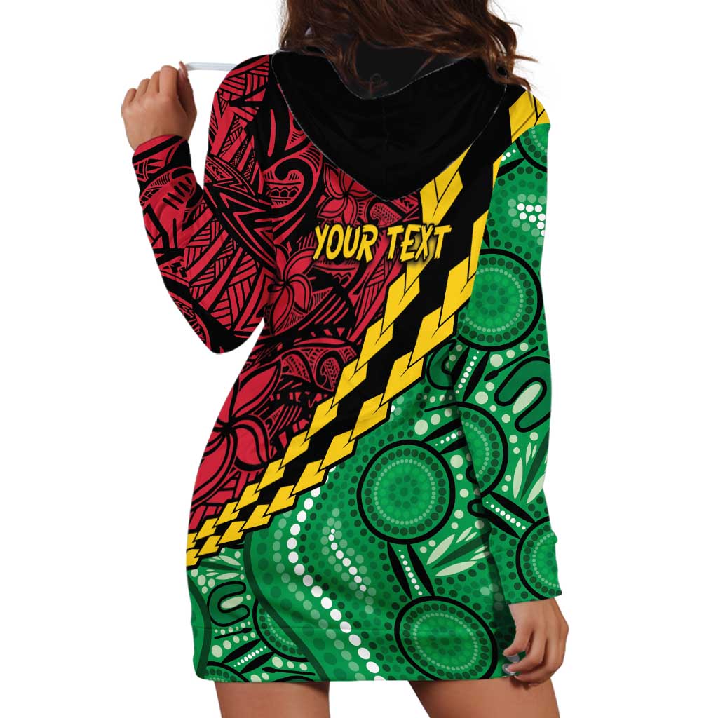 Vanuatu Personalized Tribal Hoodie Dress Aboriginal Inspired Mix Style LT7 - Polynesian Pride