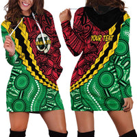 Vanuatu Personalized Tribal Hoodie Dress Aboriginal Inspired Mix Style LT7 - Polynesian Pride