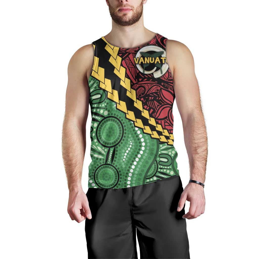 Vanuatu Personalized Tribal Men Tank Top Aboriginal Inspired Mix Style LT7 - Polynesian Pride