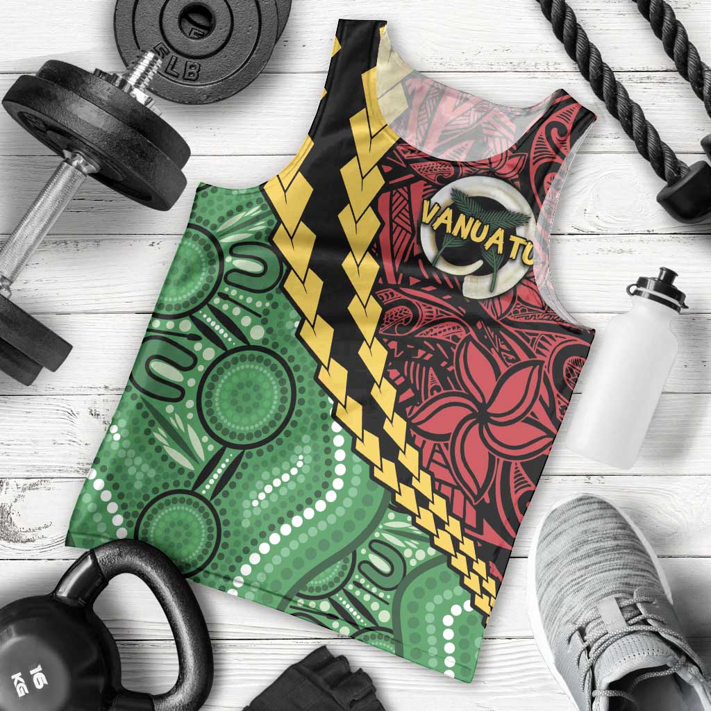 Vanuatu Personalized Tribal Men Tank Top Aboriginal Inspired Mix Style LT7 - Polynesian Pride
