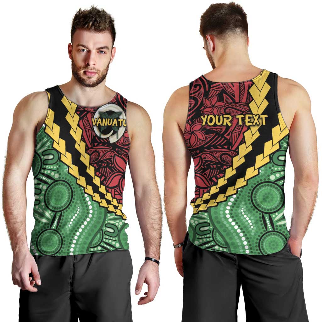 Vanuatu Personalized Tribal Men Tank Top Aboriginal Inspired Mix Style LT7 - Polynesian Pride