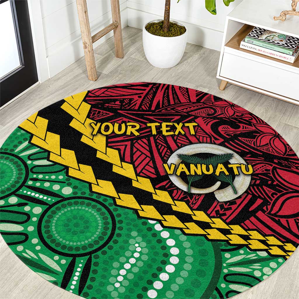 Vanuatu Personalized Tribal Round Carpet Aboriginal Inspired Mix Style LT7 Colorful - Polynesian Pride