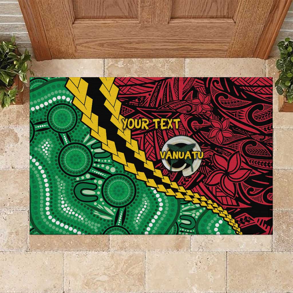 Vanuatu Personalized Tribal Rubber Doormat Aboriginal Inspired Mix Style LT7 Colorful - Polynesian Pride