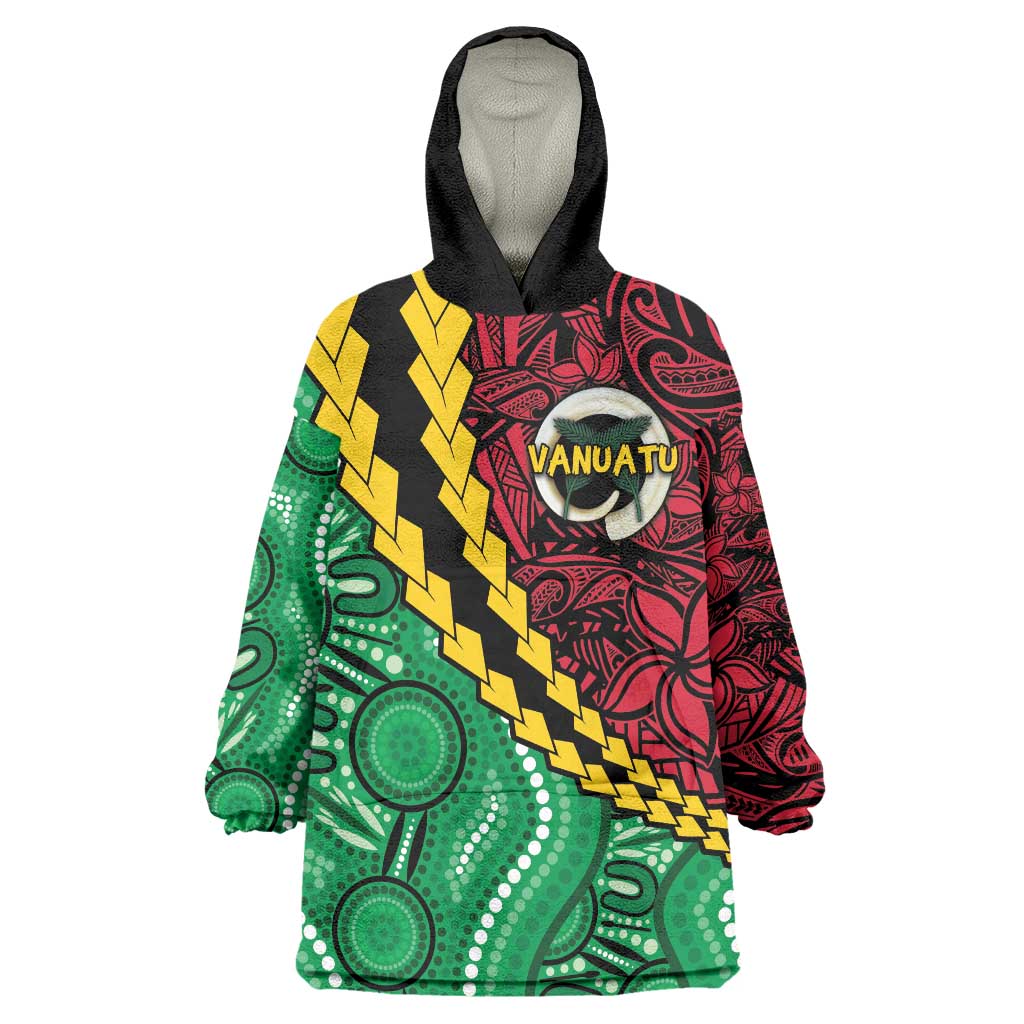 Vanuatu Personalized Tribal Wearable Blanket Hoodie Aboriginal Inspired Mix Style LT7 One Size Colorful - Polynesian Pride