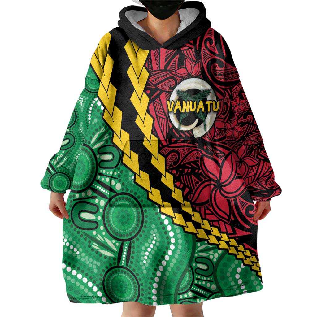 Vanuatu Personalized Tribal Wearable Blanket Hoodie Aboriginal Inspired Mix Style LT7 - Polynesian Pride