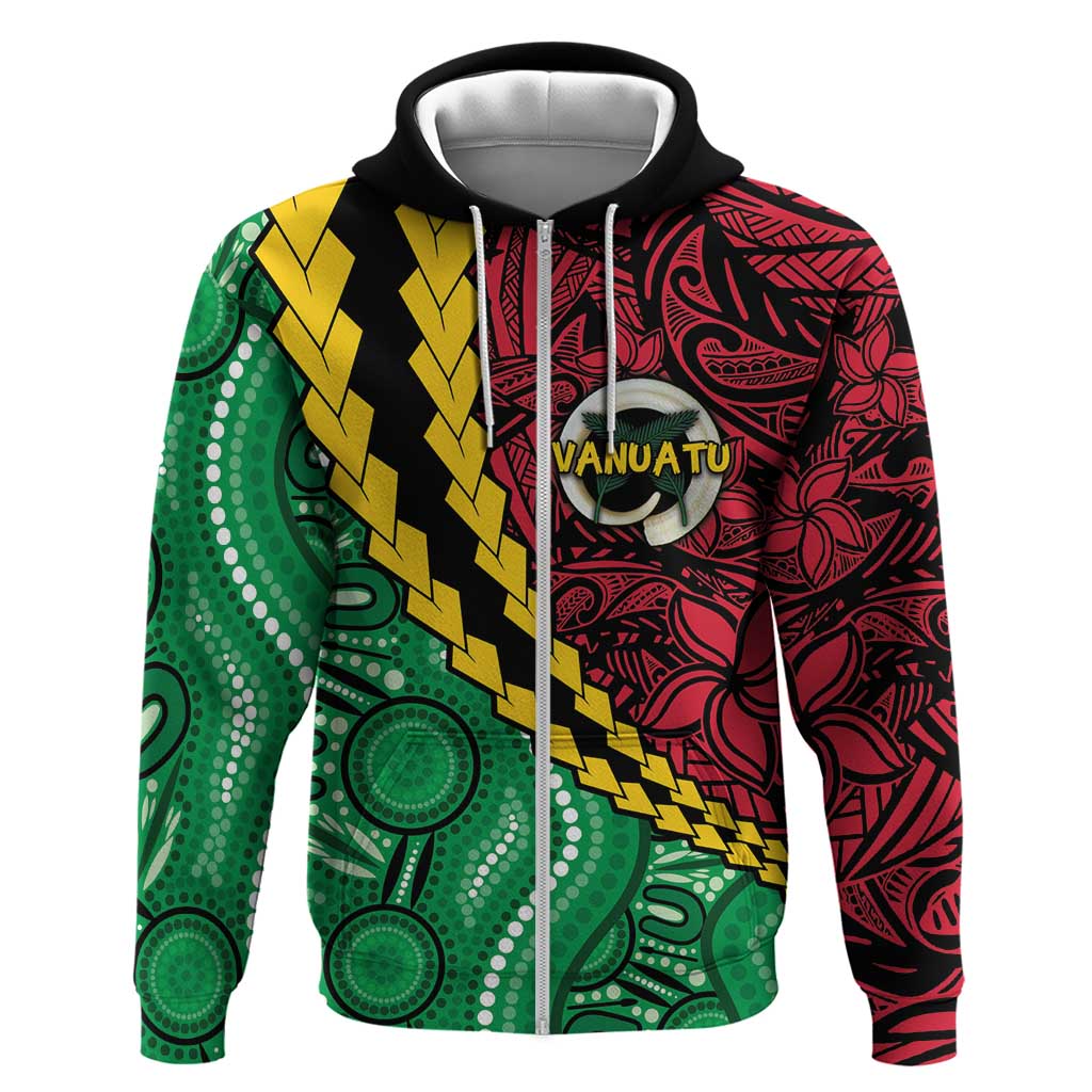 Vanuatu Personalized Tribal Zip Hoodie Aboriginal Inspired Mix Style LT7 Zip Hoodie Colorful - Polynesian Pride