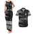 Personalised Fiji Rugby Couples Matching Tank Maxi Dress And Hawaiian Shirt Kaiviti WC 2023 Jersey Replica - Black LT7 Black - Polynesian Pride