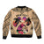 Personalised Polynesian Bomber Jacket Dog Lover With Beagle - Sunset At The Beach LT7 - Polynesian Pride