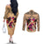 Personalised Polynesian Couples Matching Off The Shoulder Long Sleeve Dress and Long Sleeve Button Shirts Dog Lover With Beagle - Sunset At The Beach LT7 - Polynesian Pride