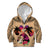 Personalised Polynesian Kid Hoodie Dog Lover With Beagle - Sunset At The Beach LT7 Zip Hoodie Coral - Polynesian Pride