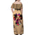 Personalised Polynesian Off Shoulder Maxi Dress Dog Lover With Beagle - Sunset At The Beach LT7 - Polynesian Pride