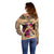 Personalised Polynesian Off Shoulder Sweater Dog Lover With Beagle - Sunset At The Beach LT7 - Polynesian Pride