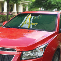 Cook Islands Rugby Personalized Avaiki Auto Sun Shade GO Kuki LT7 - Polynesian Pride