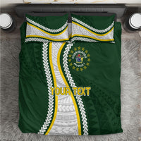 Cook Islands Rugby Personalized Avaiki Bedding Set GO Kuki LT7 Green - Polynesian Pride