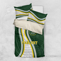 Cook Islands Rugby Personalized Avaiki Bedding Set GO Kuki LT7 US Twin 172cm x 218cm Green - Polynesian Pride