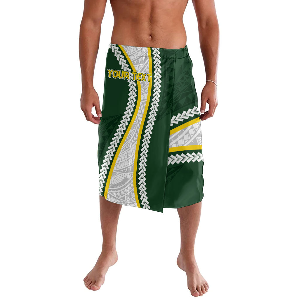 Cook Islands Rugby Personalized Avaiki Lavalava GO Kuki LT7 Green - Polynesian Pride