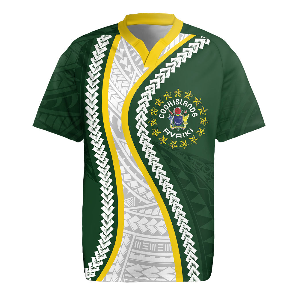 Cook Islands Rugby Personalized Avaiki Rugby Jersey GO Kuki LT7 Green - Polynesian Pride