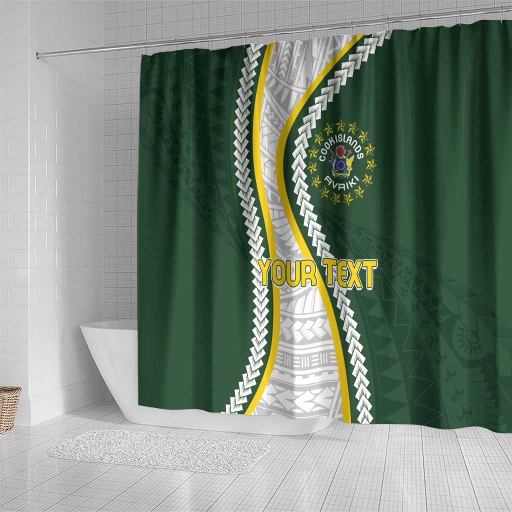 Cook Islands Rugby Personalized Avaiki Shower Curtain GO Kuki LT7 - Polynesian Pride