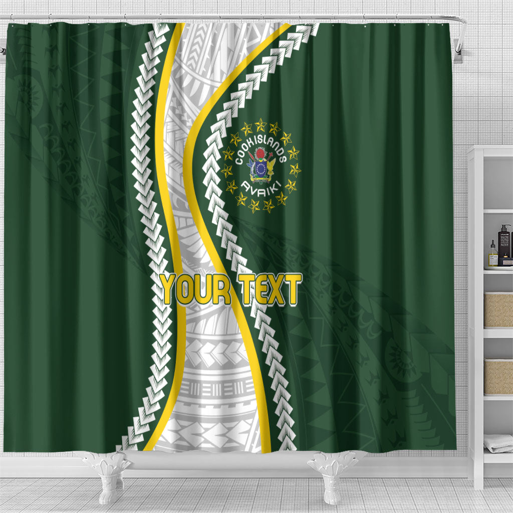 Cook Islands Rugby Personalized Avaiki Shower Curtain GO Kuki LT7 - Polynesian Pride