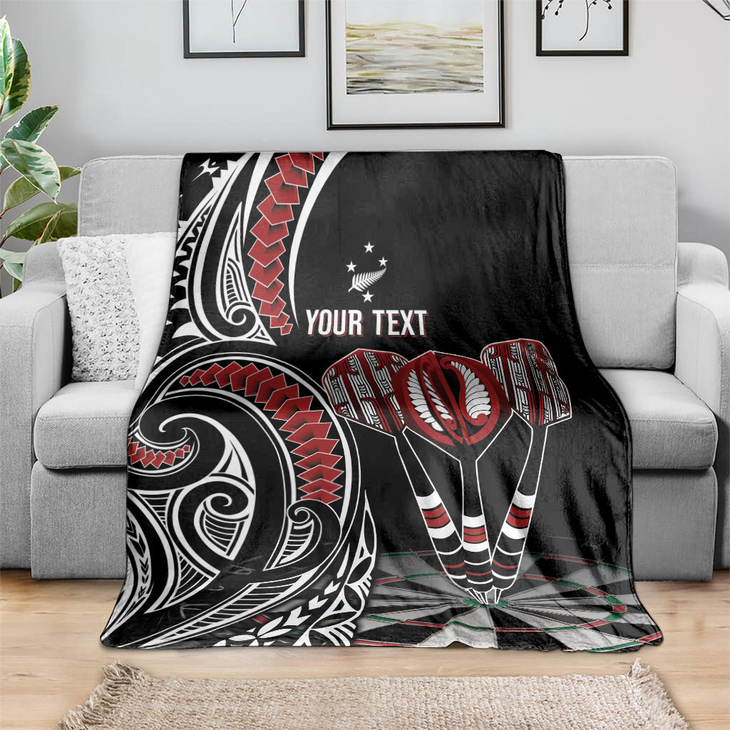 New Zealand Darts Personalized Hei Manaia Blanket Classic Kowhaiwhai LT7 - Polynesian Pride