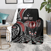 New Zealand Darts Personalized Hei Manaia Blanket Classic Kowhaiwhai LT7 - Polynesian Pride