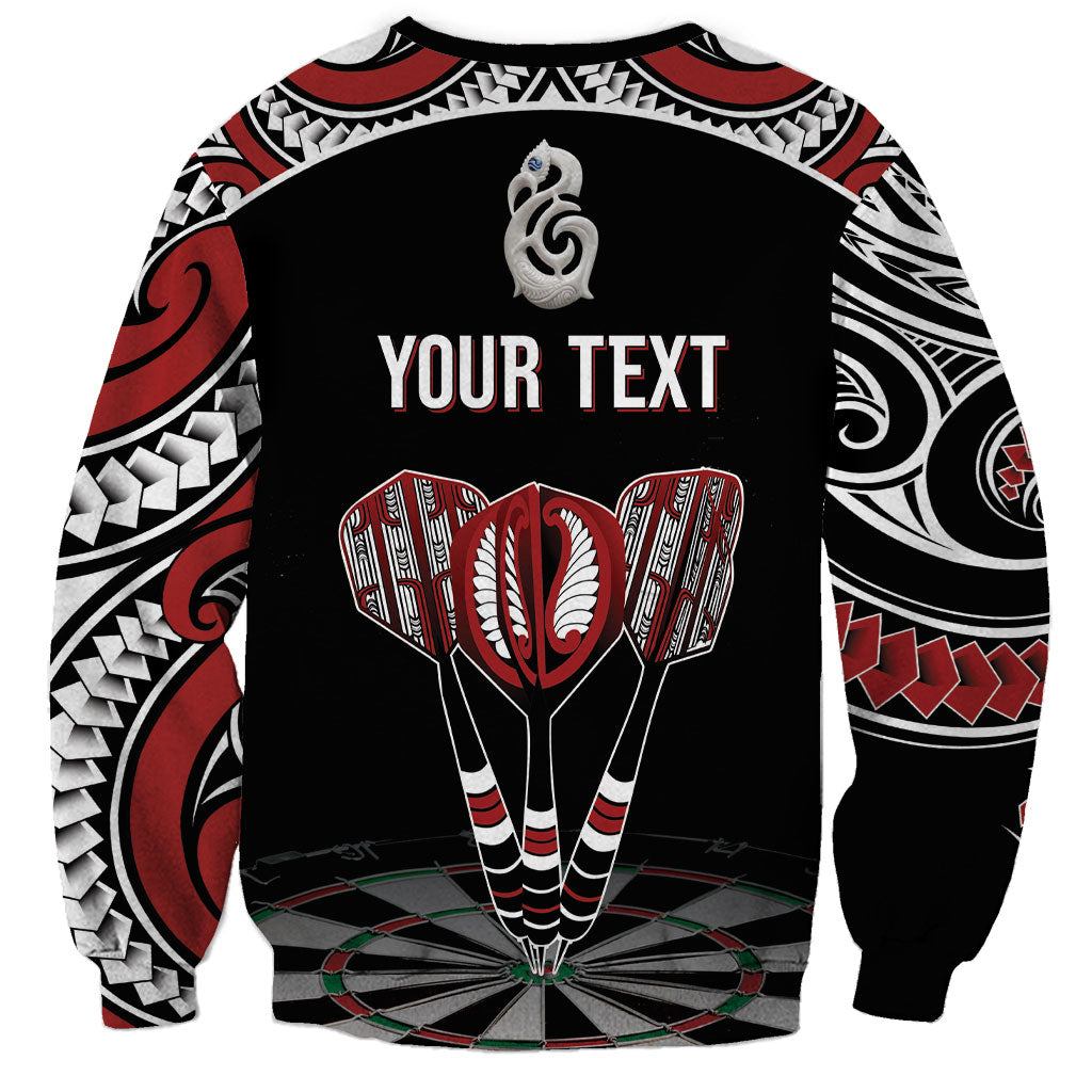 New Zealand Darts Personalized Hei Manaia Sweatshirt Classic Kowhaiwhai LT7 - Polynesian Pride