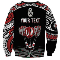 New Zealand Darts Personalized Hei Manaia Sweatshirt Classic Kowhaiwhai LT7 - Polynesian Pride
