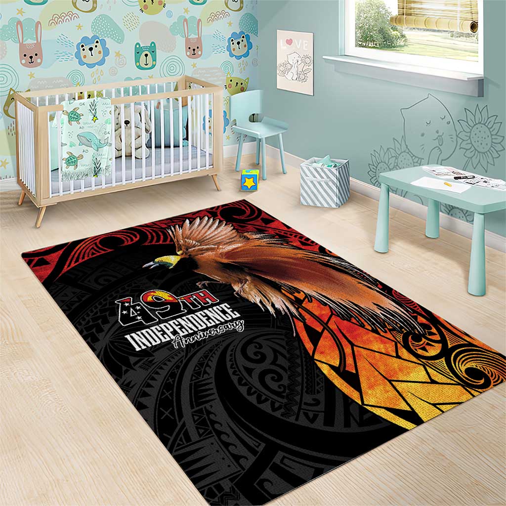 Papua New Guinea Area Rug Grunge Style 49th Independence Anni LT7 - Polynesian Pride