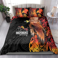 Papua New Guinea Bedding Set Grunge Style 49th Independence Anni LT7 - Polynesian Pride