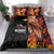 Papua New Guinea Bedding Set Grunge Style 49th Independence Anni