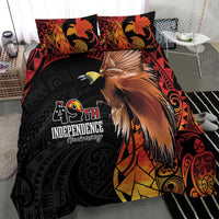 Papua New Guinea Bedding Set Grunge Style 49th Independence Anni LT7 - Polynesian Pride
