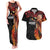 Papua New Guinea Personalised Couples Matching Tank Maxi Dress and Hawaiian Shirt Grunge Style 49th Independence Anni