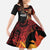 Papua New Guinea Personalised Family Matching Summer Maxi Dress and Hawaiian Shirt Grunge Style 49th Independence Anni