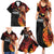 Papua New Guinea Personalised Family Matching Summer Maxi Dress and Hawaiian Shirt Grunge Style 49th Independence Anni