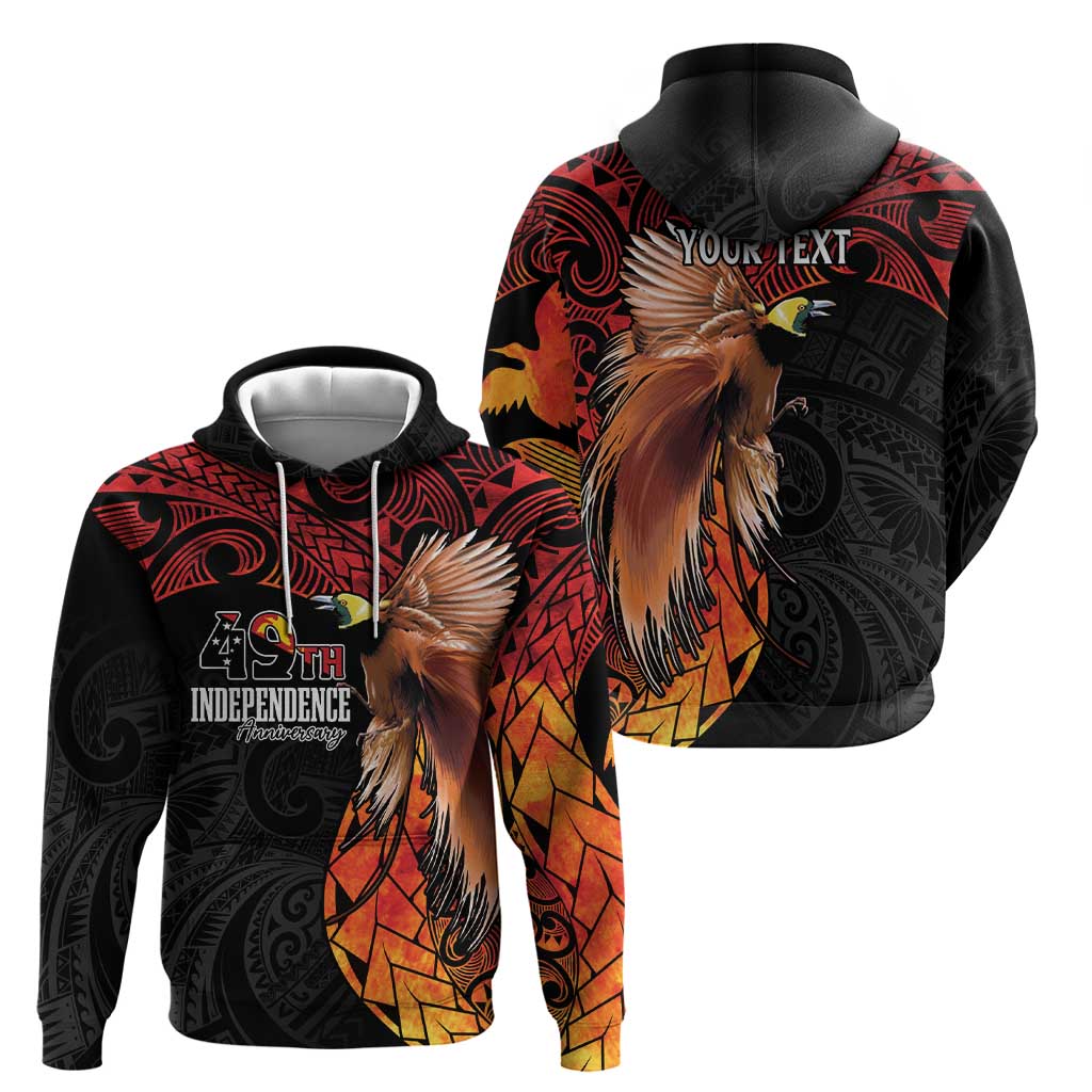 Papua New Guinea Personalised Hoodie Grunge Style 49th Independence Anni LT7 - Polynesian Pride