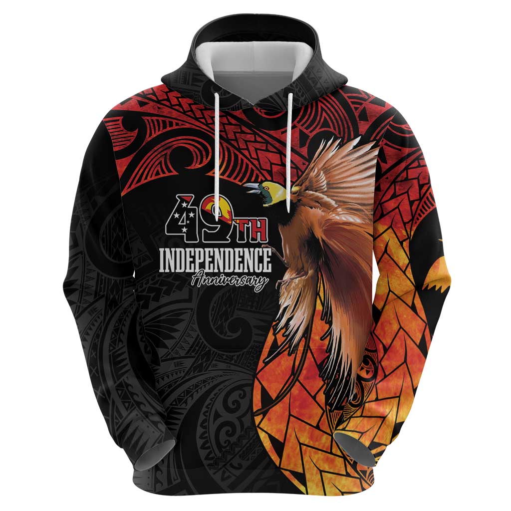 Papua New Guinea Personalised Hoodie Grunge Style 49th Independence Anni LT7 - Polynesian Pride