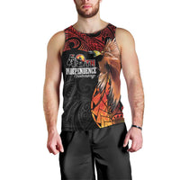 Papua New Guinea Personalised Men Tank Top Grunge Style 49th Independence Anni LT7 - Polynesian Pride