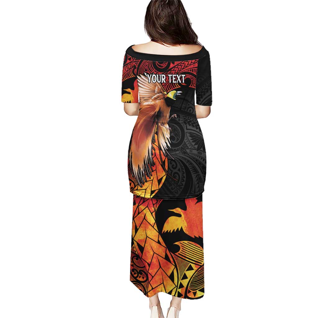 Papua New Guinea Personalised Puletasi Grunge Style 49th Independence Anni LT7 - Polynesian Pride