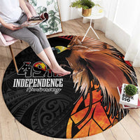 Papua New Guinea Round Carpet Grunge Style 49th Independence Anni LT7 - Polynesian Pride