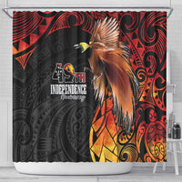 Papua New Guinea Shower Curtain Grunge Style 49th Independence Anni LT7 - Polynesian Pride
