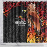 Papua New Guinea Shower Curtain Grunge Style 49th Independence Anni LT7 - Polynesian Pride