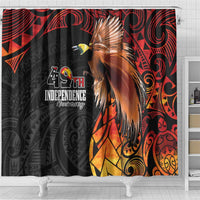 Papua New Guinea Shower Curtain Grunge Style 49th Independence Anni LT7 - Polynesian Pride