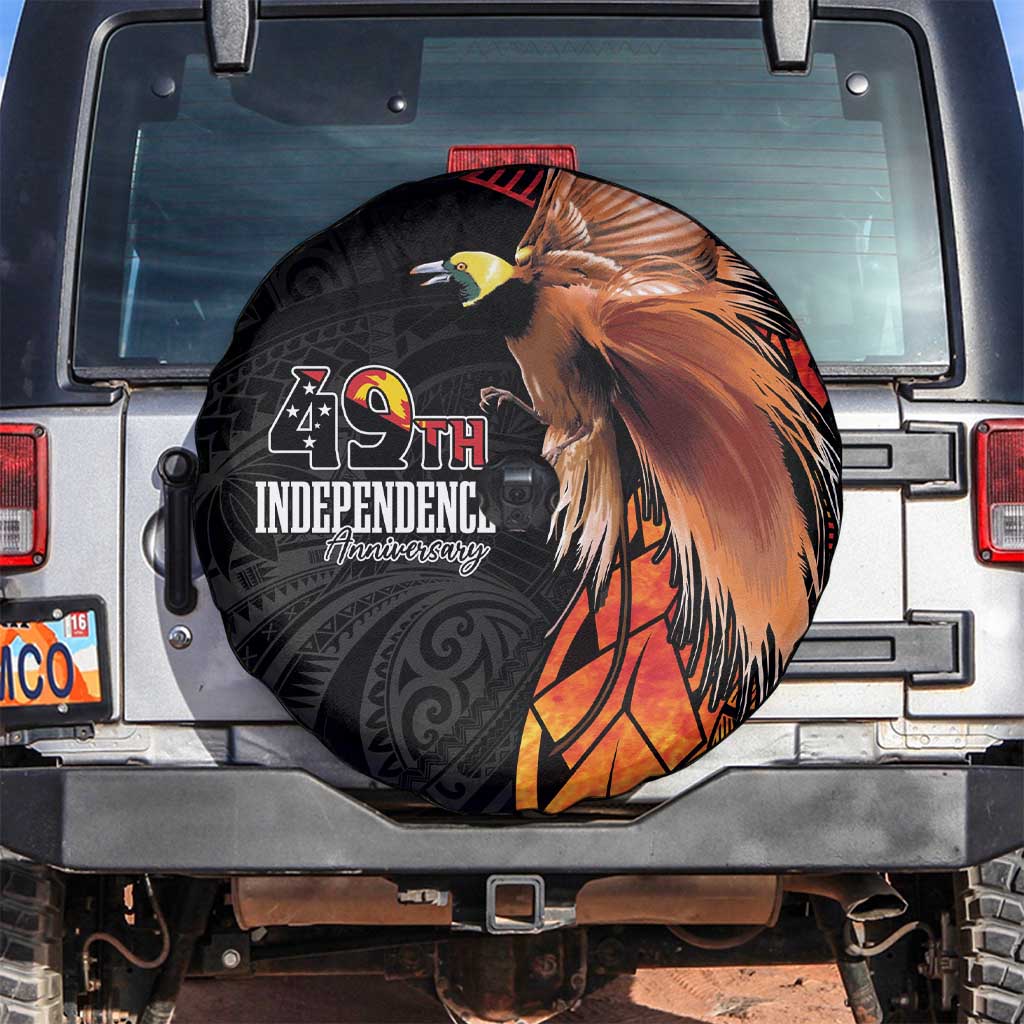 Papua New Guinea Spare Tire Cover Grunge Style 49th Independence Anni