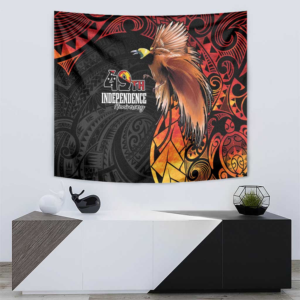 Papua New Guinea Tapestry Grunge Style 49th Independence Anni LT7 - Polynesian Pride