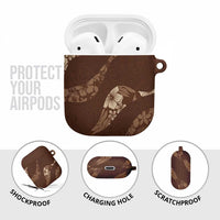 Aloha Hawaii Floral Tapa AirPods Case Patchwork Mocha LT7 - Polynesian Pride