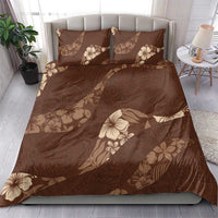 Aloha Hawaii Floral Tapa Bedding Set Patchwork Mocha LT7 - Polynesian Pride